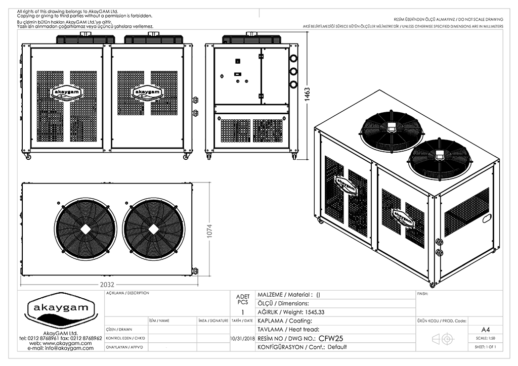 Chiller for Chocolate Machinery - CFW25
